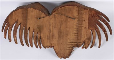 Lot 551 - Carved and Painted American Eagle Wall Plaque...