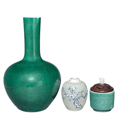 Lot 190 - Group of Three Chinese Porcelain Items Kangxi...