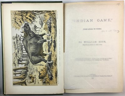 Lot 194 - RICE, WILLIAM "Indian Game," (From Quail to...