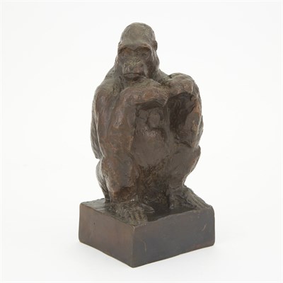 Lot 515 - American Patinated Bronze Figure of a Seated...