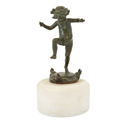 Lot 487 - American Patinated Bronze Figure of a High...