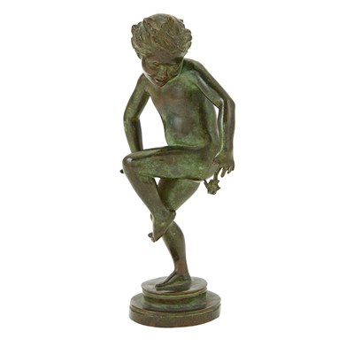 Lot 486 - American Green Patinated-Bronze Figure of a...