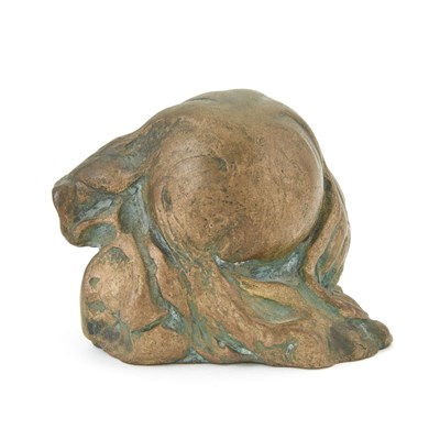 Lot 489 - American Patinated Bronze Miniature Portrait...