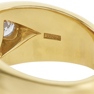 Lot 298 - Gold, Ruby and Diamond Gypsy Ring, Bulgari