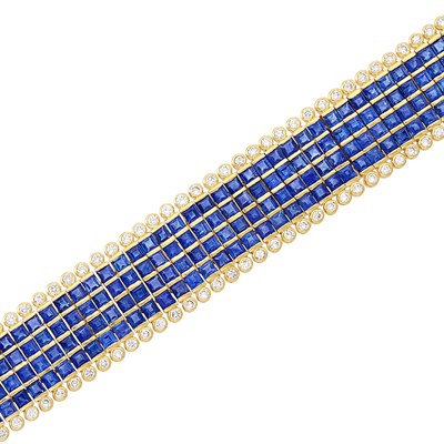 Lot 43 - Gold, Sapphire and Diamond Bracelet
