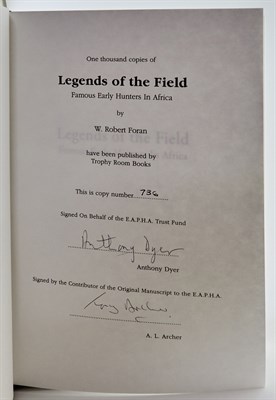 Lot 86 - FORAN, W. ROBERT Legends of the Field. More...