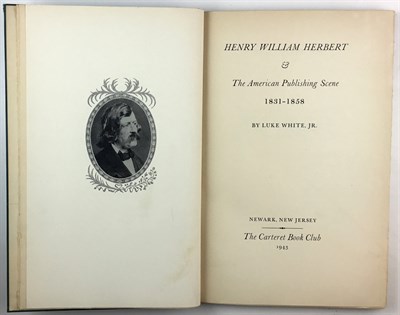 Lot 260 - WHITE, LUKE, Jr. Henry William Herbert & The...