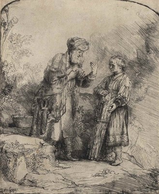 Lot 180 - Rembrandt van Rijn ABRAHAM AND ISAAC (B., HOLL....