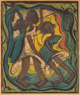 Lot 1123 - Angel Botello (1913-1986) THE DANCE Color...
