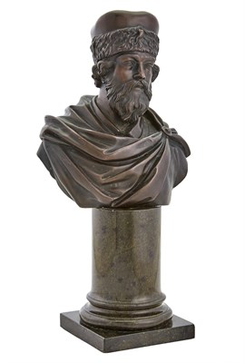 Lot 138 - Russian Bronze Bust of Prince Andrey III Cast...
