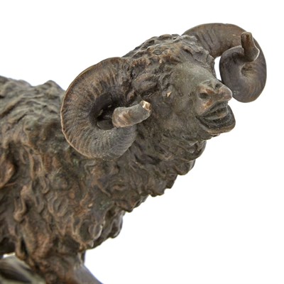 Lot 141 - Russian Bronze Group of Catching a Ram Cast by...