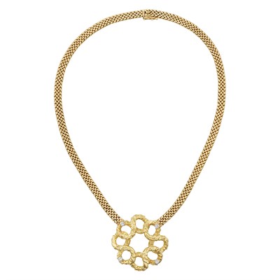 Lot 223 - Gold and Diamond Pendant, Tiffany & Co. on Gold Necklace