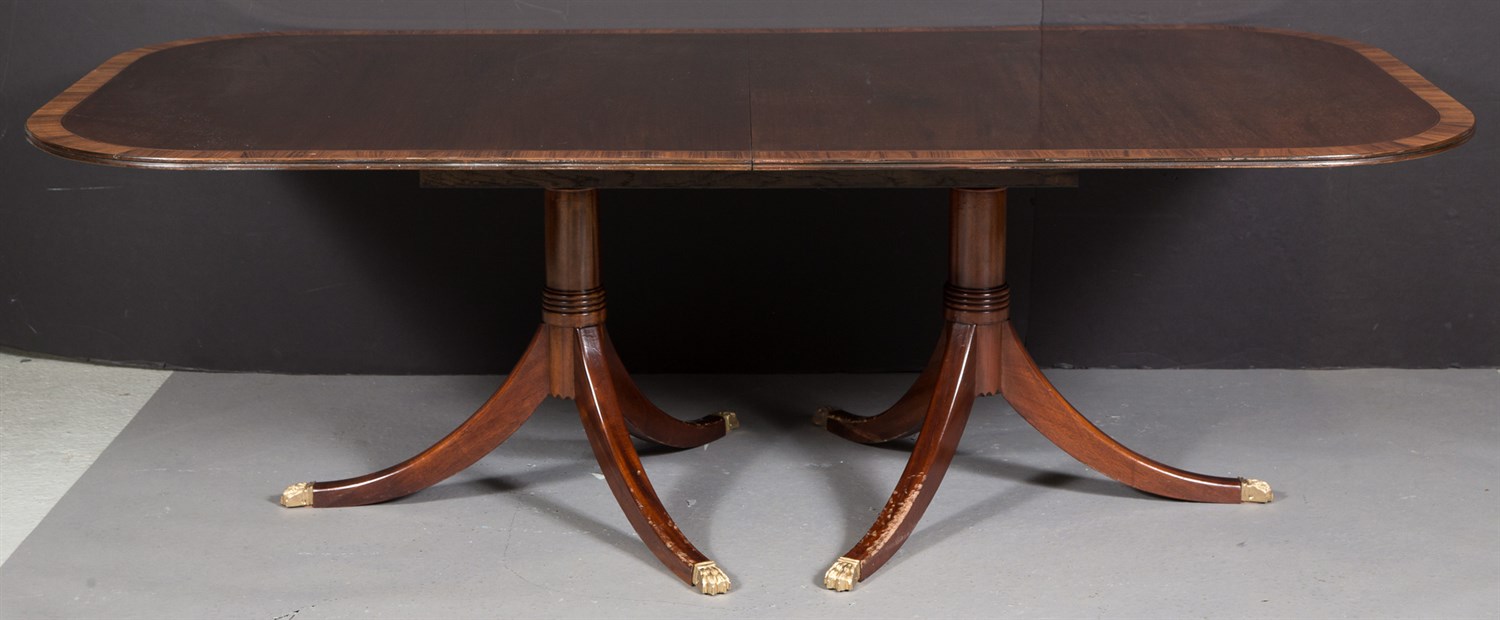 Lot 374 - Regency Style Mahogany Two-Pedestal Dining...