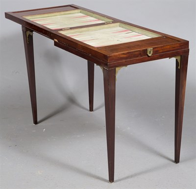 Lot 220 - Mahogany Folding Backgammon Table on Stand...