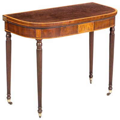 Lot 520 - George III Mahogany Fold-Over Card Table Circa...
