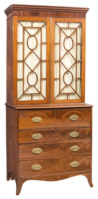 Lot 519 - George III Mahogany Butler's Secretary...