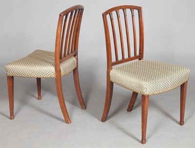 Lot 303 - Set of Six George III Mahogany Upholstered...