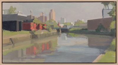 Lot 48 - Diana Horowitz American, b. 1958 Red Trucks in...