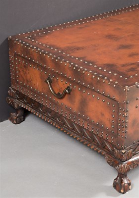 Lot 510 - Ralph Lauren Leather-Covered Mahogany Low...