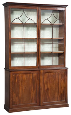 Lot 309 - George III Mahogany Bookcase Cabinet Height 7...