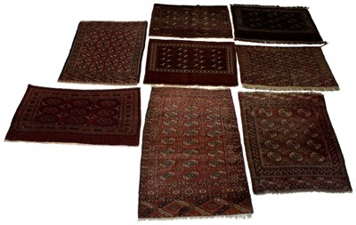 Lot 427 - Eight Turkoman Rugs West Turkestan Three Tekke...