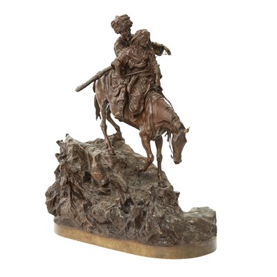 Lot 170 - Russian Bronze Group of a Cossack and His...