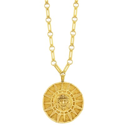 Lot 412 - Gold Pendant, Van Cleef & Arpels, with Gold Chain Necklace