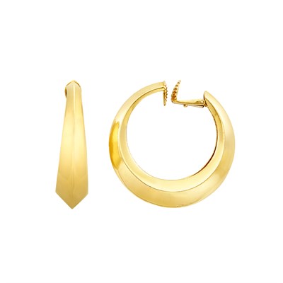 Lot 392 - Pair of Gold Hoop Earclips, Tiffany & Co.