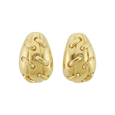 Lot 453 - Pair of Gold Earclips, Tiffany & Co.