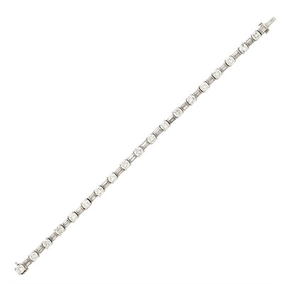 Lot 343 - Platinum and Diamond Bracelet
