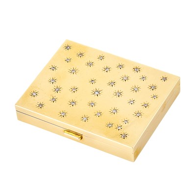 Lot 213 - Gold and Diamond Compact