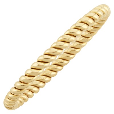 Lot 72 - Gold Twisted Bangle Bracelet