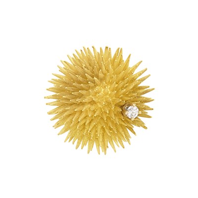 Lot 171 - Gold and Diamond Sea Urchin Clip-Pin, Tiffany & Co.
