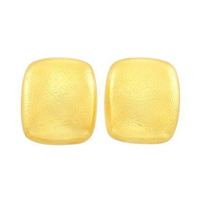 Lot 379 - Pair of High Karat Hammered Gold Earclips, Zolotas