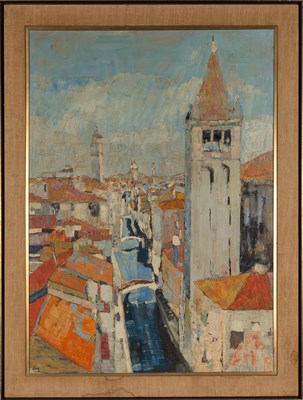 Lot 3 - John Alvy French, b. 1921 Venise, 1962 Signed...