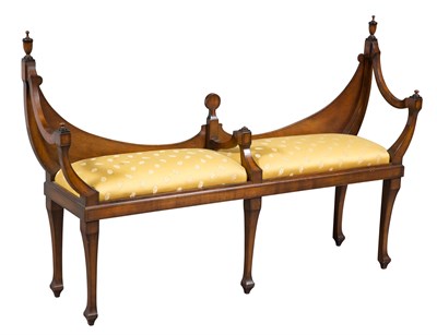 Lot 162 - George III Style Stained Wood Hall Bench...