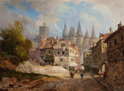 Lot 70 - Alexandre Defaux French, 1826-1900 View of a...