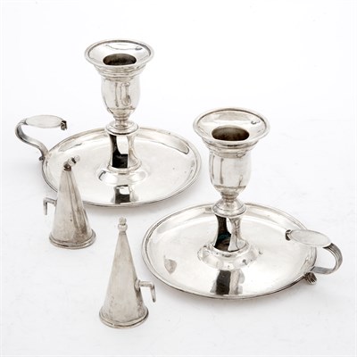 Lot 364 - Pair of George III Sterling Silver...