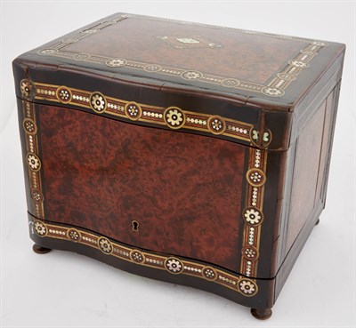 Lot 396 - Napoleon III Style Brass and Mother-of-Pearl...