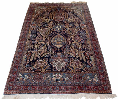 Lot 424 - Qum Wool Prayer Rug Central Iran, mid 20th...
