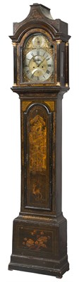 Lot 287 - George II Black-Japanned and Parcel-Gilt Tall...