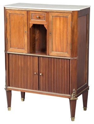 Lot 310 - Louis XVI Style Brass-Mounted Mahogany Marble...