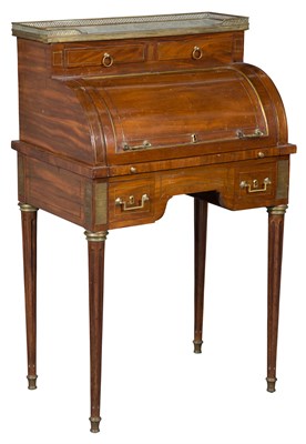Lot 314 - Louis XVI Style Brass-Mounted Inlaid Mahogany...