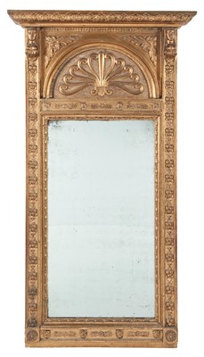 Lot 437 - Empire Style Giltwood Pier Mirror With...
