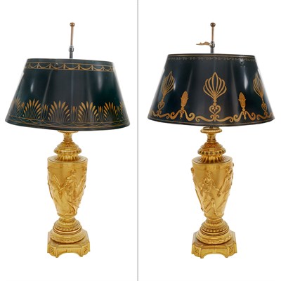 Lot 460 - Pair of Second Empire Gilt-Bronze Urn-Form...