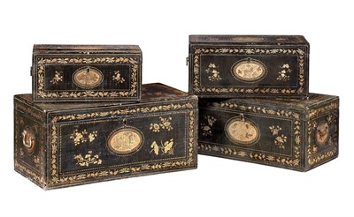 Lot 282A - Set of Four Chinese Export Gilt Decorated...