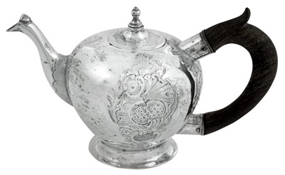Lot 142 - Russian Silver Teapot Indistinctly marked,...