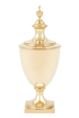 Lot 373 - Tiffany & Co. 14 kt. Gold Covered Sugar Urn...