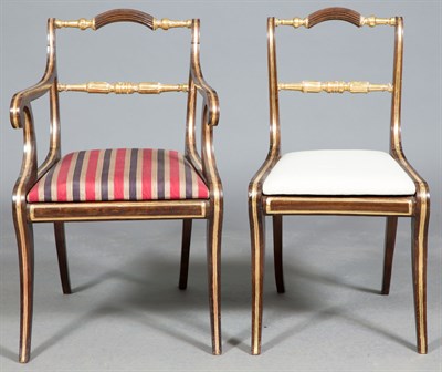 Lot 254 - Set of Twelve Regency Rosewood-Grained and...