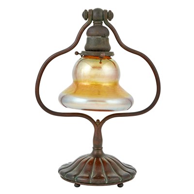 Lot 495 - Tiffany Studios Bronze and Gold Favrile Blown...